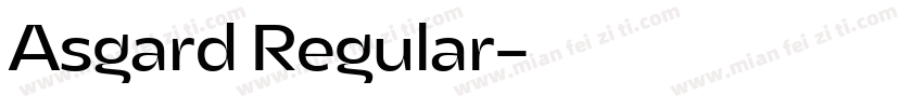 Asgard Regular字体转换